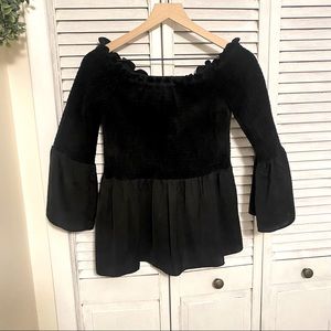 Jane and Delancey black top small peplum style